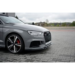 Накладка сплиттер на передний бампер на Audi RS3 8V Sedan